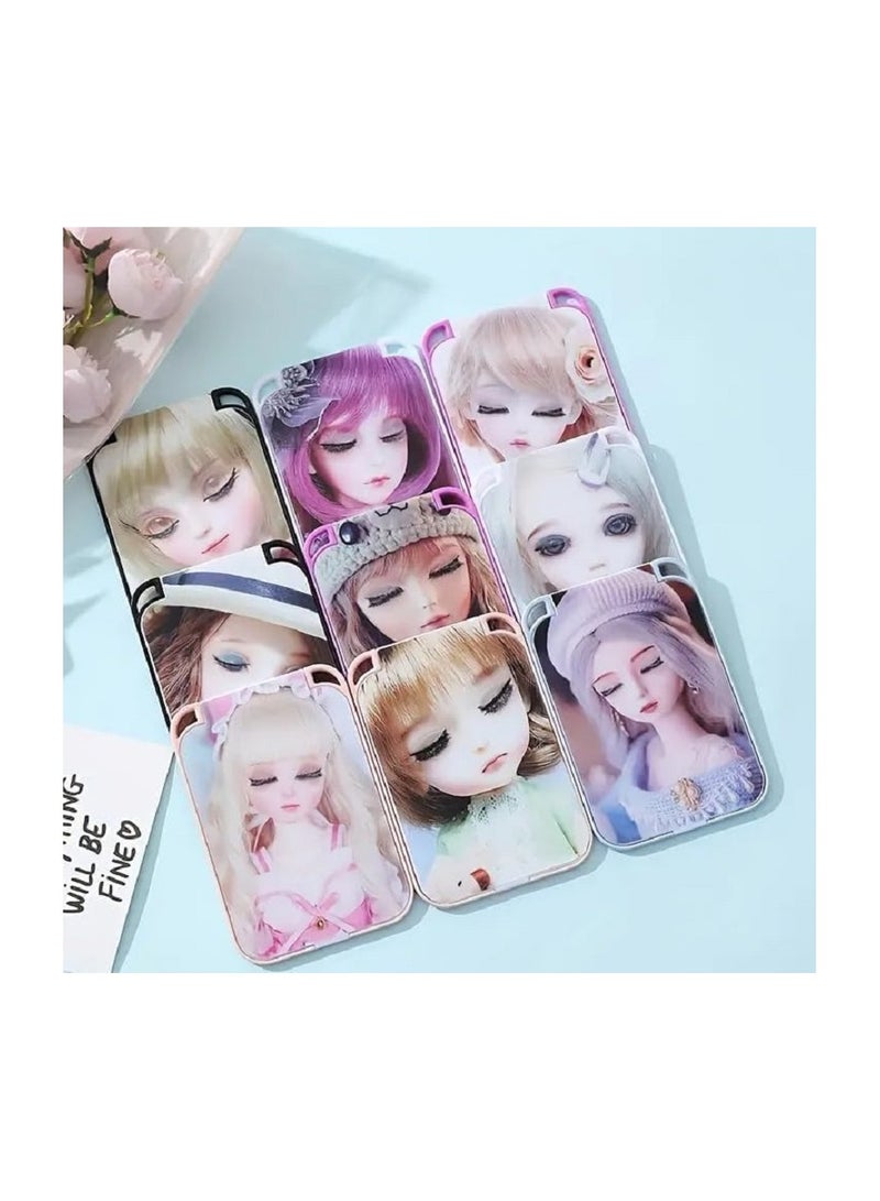 Makeup Mirror Girl Makeup Mirror - Light Folding Square Mirror for Travel and Daily Use - Perfect for Beauty Anytime Anywhere Portable for Women and Girls - Image 1