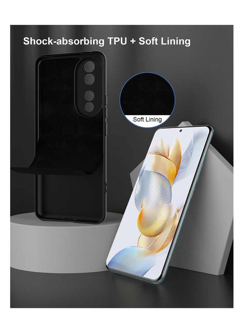 IAF Case for Honor 90 Soft Silicone Case Shockproof Matte Finish Back Hard Shell Cover Inner Fabric Lining full Camera Protection Case for Honor 90 - Image 3