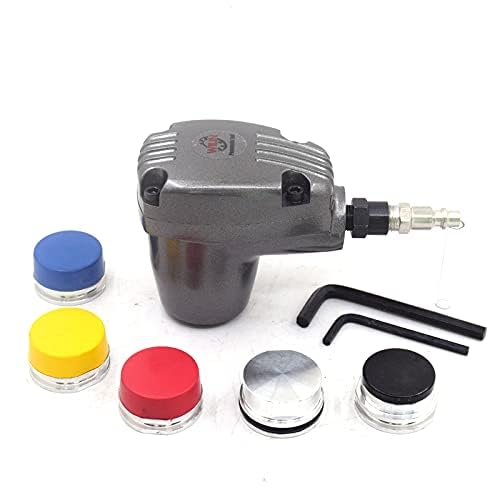 Jitterbug Air Palm Hammer Automatic Hammers Auto Handheld Pneumatic Hammer Dead Blow 1000 Stroke with 6 Tips Different Hardness Hammer Heads for Body Repair Plastic Inlay Assembly - Image 2