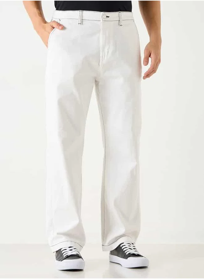 Iconic Iconic Relaxed Fit Pants with Pockets