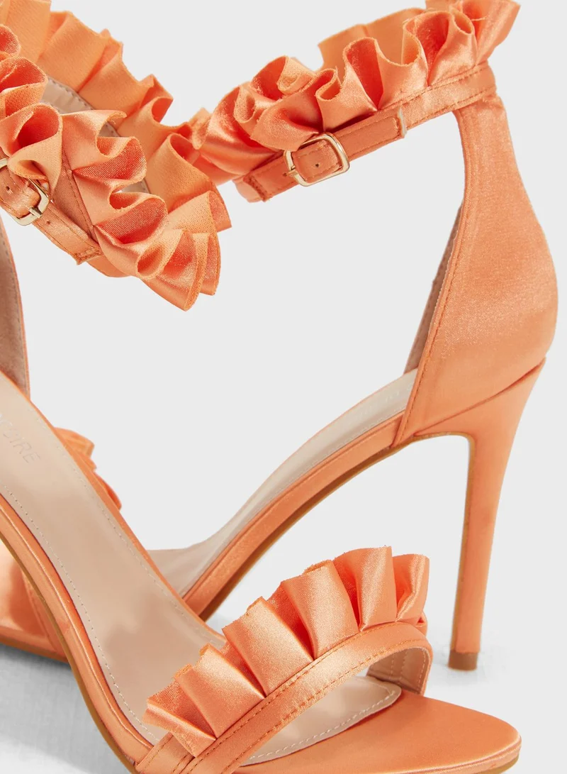 PUBLIC DESIRE Lucid Frill Strap Barely There Heel