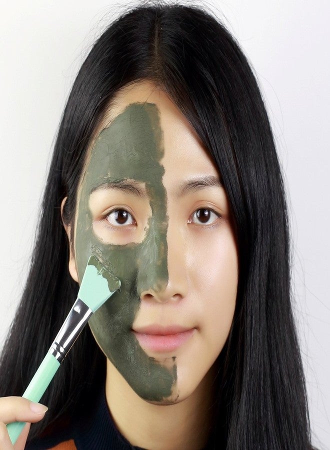 LORMAY 7-Piece Silicone Makeup Brush Set: Face Mask, Eyeliner, Eyebrow, Eye Shadow, Lip Cosmetic Brushes (Mint Green) - Image 5