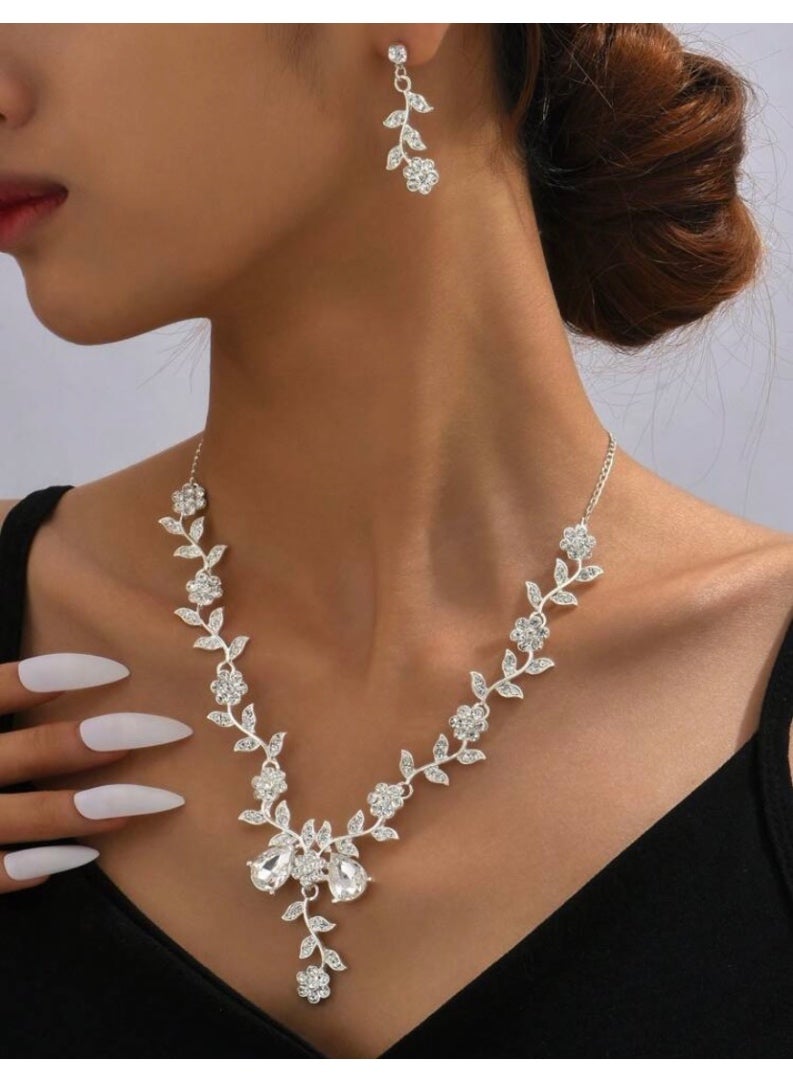 JewelryPalace Amazing Trendy Women's Zirconia Necklace And Earrings Jewellery Set  - Image 1