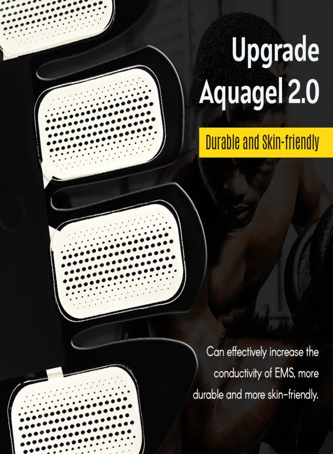 Aiseely Smart Abs Stimulator Abdominal Muscle Toner Abs Muscle Trainer 6 Modes 9 Levels Intensity Body Fitness Shaping Massage Patch Unisex Battery Powered - Image 2