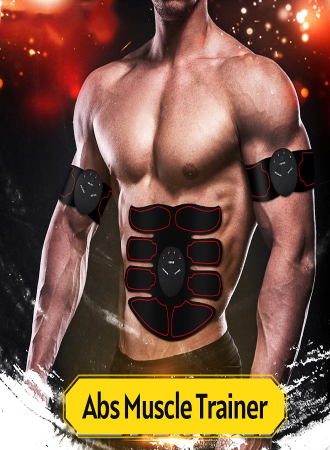 Aiseely Smart Abs Stimulator Abdominal Muscle Toner Abs Muscle Trainer 6 Modes 9 Levels Intensity Body Fitness Shaping Massage Patch Unisex Battery Powered - Image 3