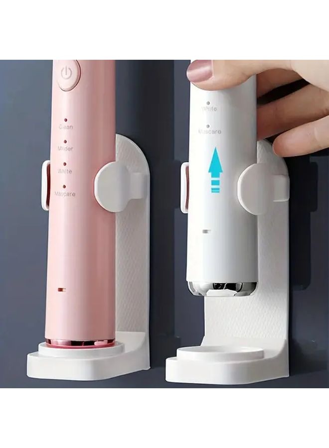 Wall Mounted Electric Toothbrush Holder White No Residue Fits 98 Percent Of Toothbrushes Durable Plastic Space Saving Design Bathroom Organization No Electricity Needed - Image 5