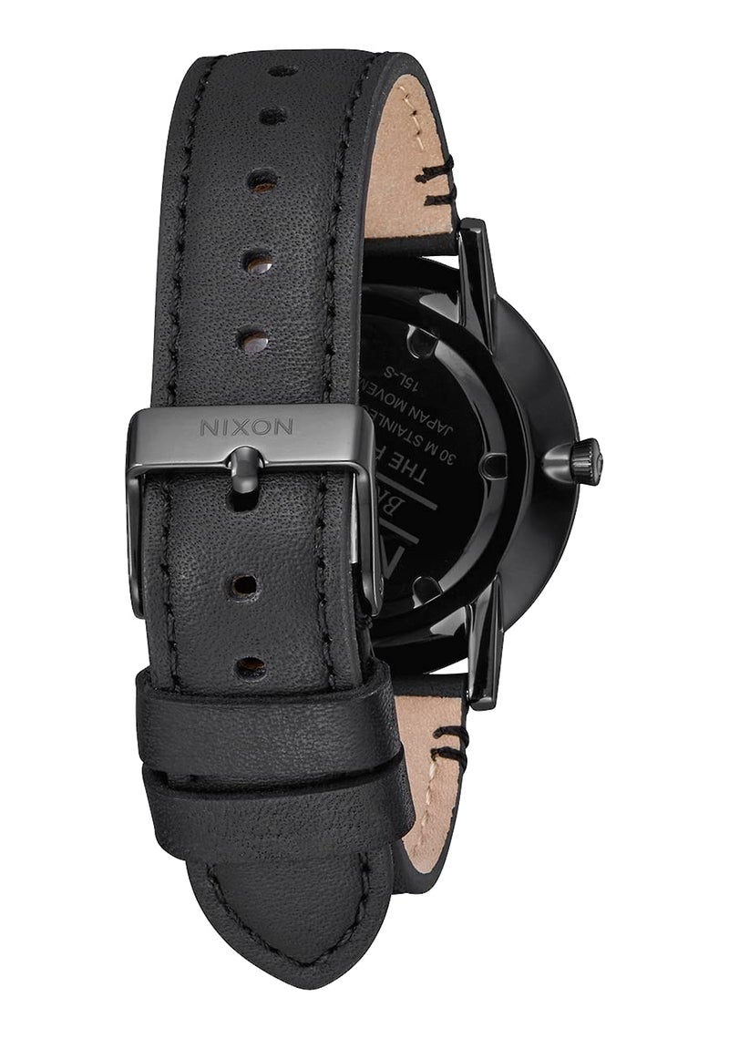 Nixon Mens Porter Leather Japanese quartz Leather watches All Black A1058 - Image 3