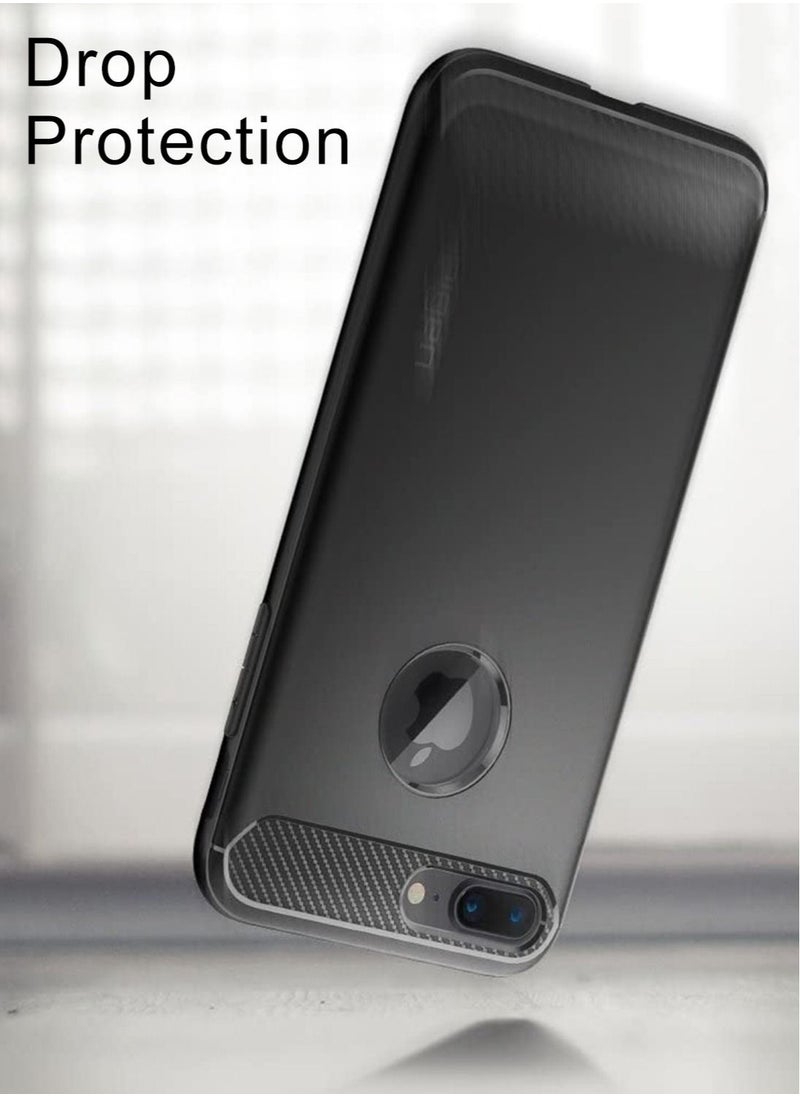 Spigen - Rugged Armor Case Cover for iPhone 8 Plus and iPhone 7 Plus - Black - Image 1