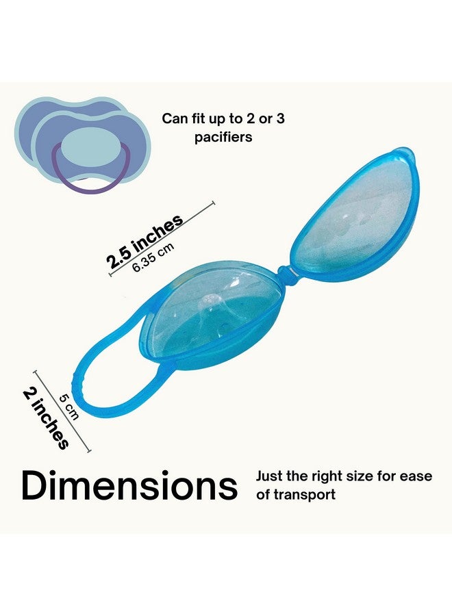 purifyou PurePouch BPA-Free Pacifier Case Holder & Nipple Shield Case, Hold Up to Two and Three Pacifiers and Pacifier Clips Per Container with Free Mesh Sack (Set of 3, Mixed) - Image 1