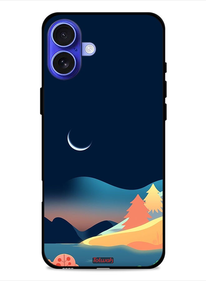 Tolwak Apple iPhone 16 Plus Protective Case Cover Moon Abstract Drawing Art - Image 1