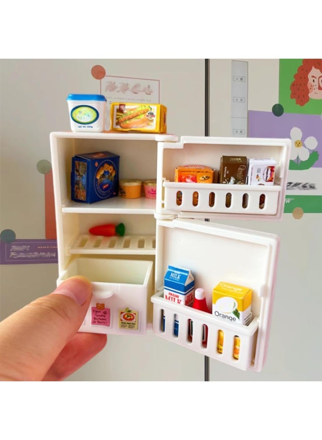 17PCS Miniature Model Refrigerator Fridge Magnet,Unique Novelty Cute Mini Fridge Magnet,Mini Refrigerator Miniature Furniture Dollhouse Set for Kitchen Ornament Party Play  - Image 2