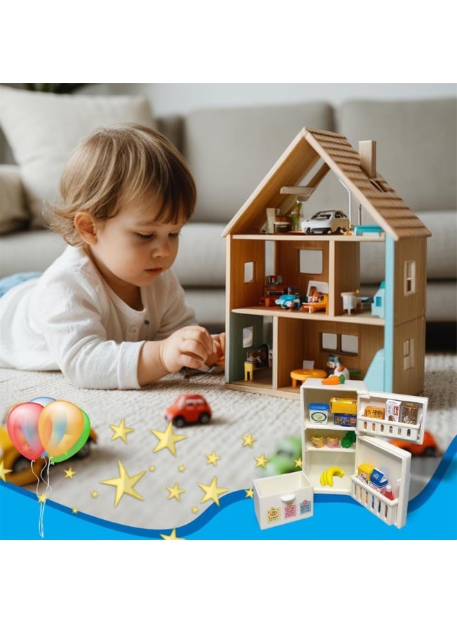 17PCS Miniature Model Refrigerator Fridge Magnet,Unique Novelty Cute Mini Fridge Magnet,Mini Refrigerator Miniature Furniture Dollhouse Set for Kitchen Ornament Party Play  - Image 3