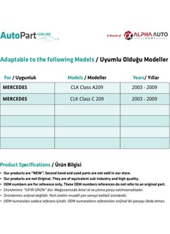Alpha Auto Part Rear Door Glass Repair Kit-Set for Mercedes Clk Class A209,C209  - Image 2