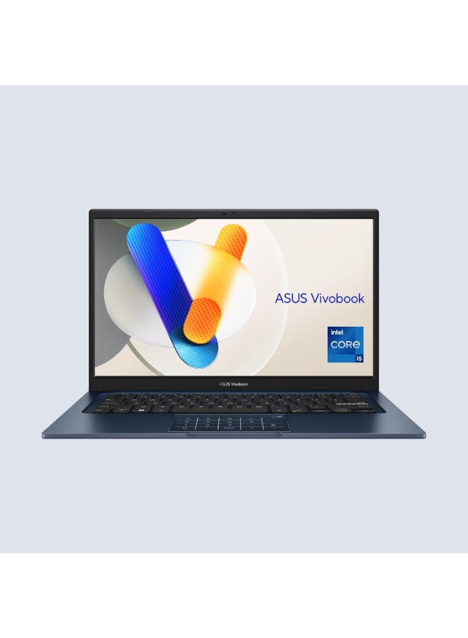 (Upgraded Version) Vivobook 14 Personal Laptop With 14-Inch Full HD Display, Intel Core i5-1335U Processor/8GB RAM/512GB SSD/Intel UHD Graphics/Free DOS English/Arabic Quiet Blue English/Arabic Quiet Blue