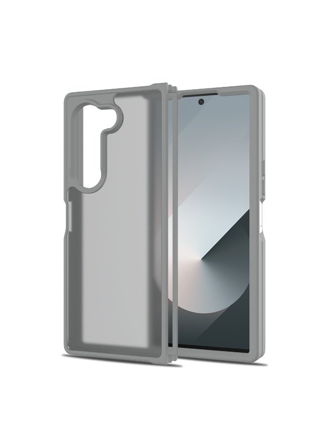 NIBEMINENT Four Corners Of Fall Prevention Protection Case With Magsafe For Samsung Galaxy Z Fold 6, Titanium Gray