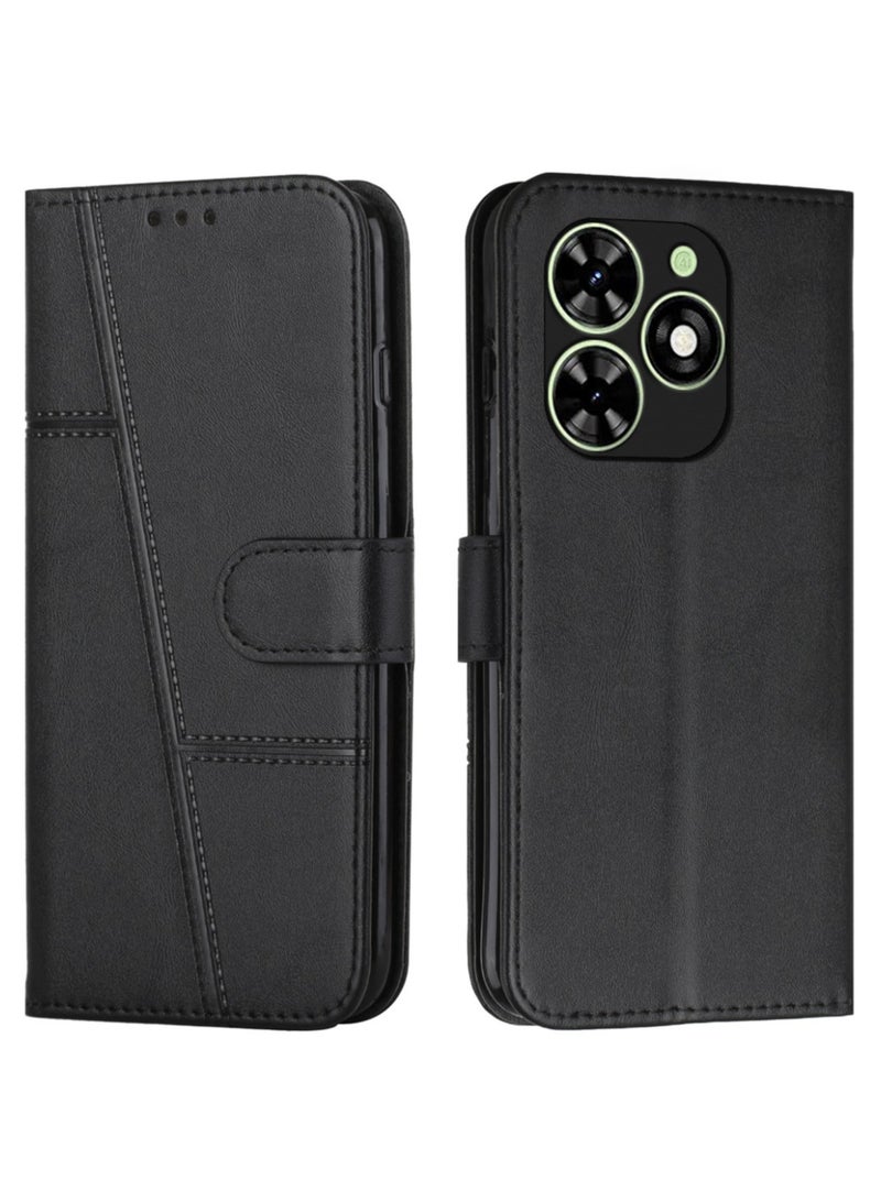Best Choice Products For Infinix Smart 8 Case,Premium Infinix Smart 8 Leather Wallet Cover with Card Holder Kickstand Magnetic Closure Flip Folio Case Cover for Infinix Smart 8,Black  - Image 1