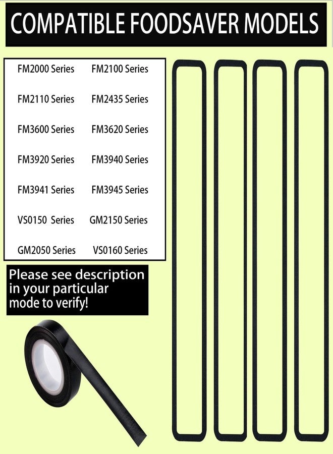 ziHenryDa Foam Replacement Gaskets for FoodSaver FM2000, FM2100, GM2050, GM2150 Series Vacuum Sealers,Teflon Tape/PTFE Tape for FoodSaver FM2100 Vacuum Sealer Machine（PTFE Tape 33 Feet） (Black, 12.9*1.8*0.4) - Image 2