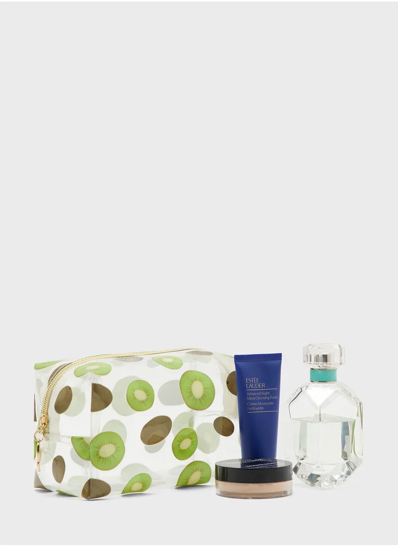 Ginger Kiwi Print Cosmetic Clear  Pouch