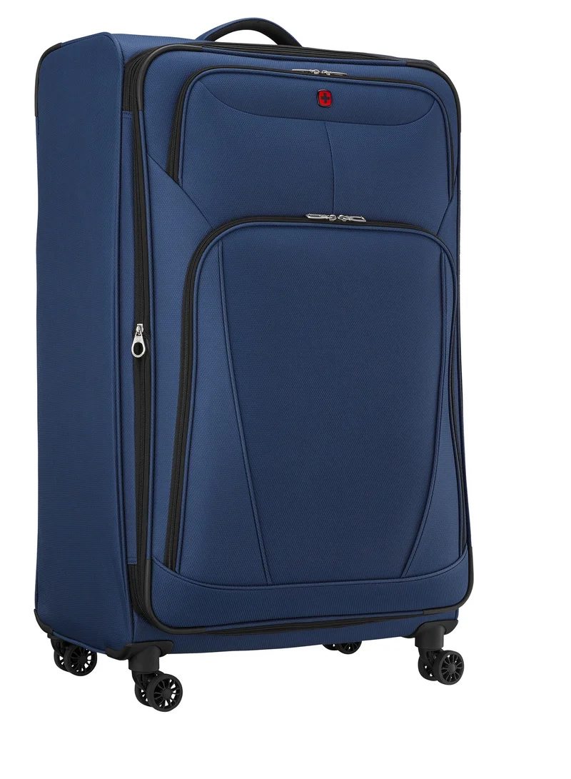 Wenger Beaumont Lite Large Softside Expandable 90cm Check-In Luggage Trolley Blue - 612386