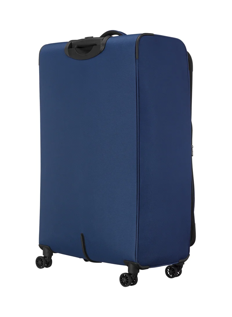 Wenger Beaumont Lite Large Softside Expandable 90cm Check-In Luggage Trolley Blue - 612386