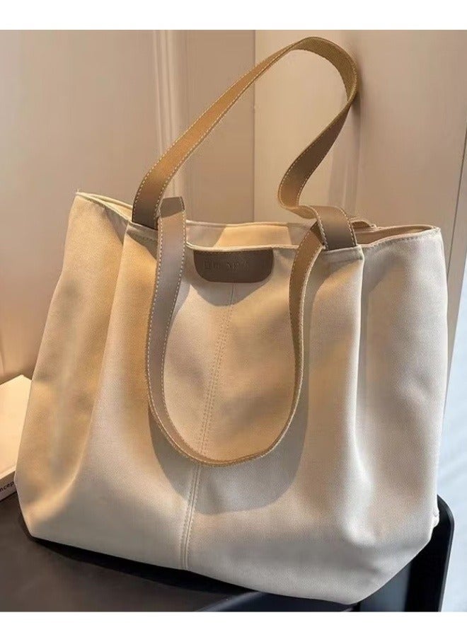 Women's Shoulder Tote Bag Canvas Handbag For Women Large Capacity Bucket Bag Fashionable Travel Messenger Shoulder Bag For Ladies Girls College Students - Image 1