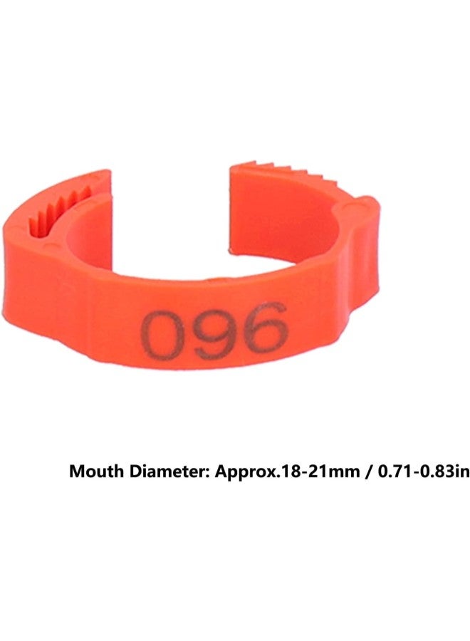 klarako 100PCS/Bag Poultry Leg Bands Clip?On Foot Rings with 01?100 Numbers for Chicken Duck Goose Supplies  - Image 1