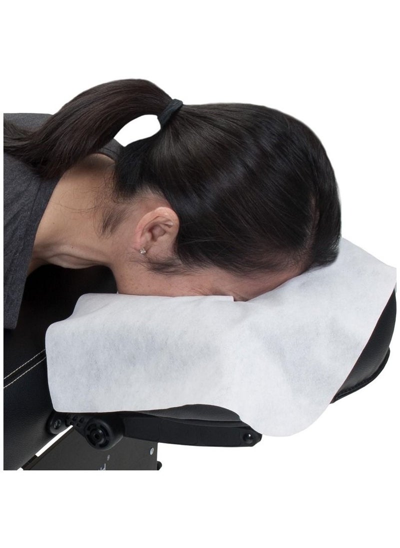 Ru syanl 100 Pieces of Disposable Face Cradle Covers Medical-Grade Ultra Soft Non-Sticking Massage Face Covers Headrest Covers for Massage Tables and Massage Chairs  - Image 2