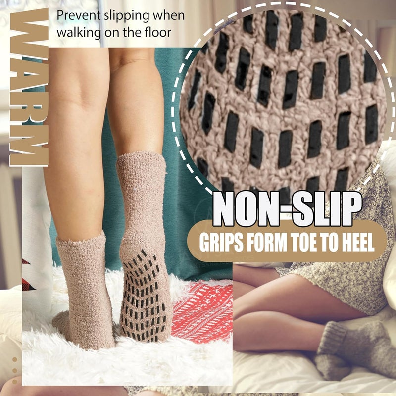 ANTSANG Fuzzy Socks for Women, Fluffy Warm Soft Slipper Socks for Winter & Home, Ideal for Teen Girls - Image 5