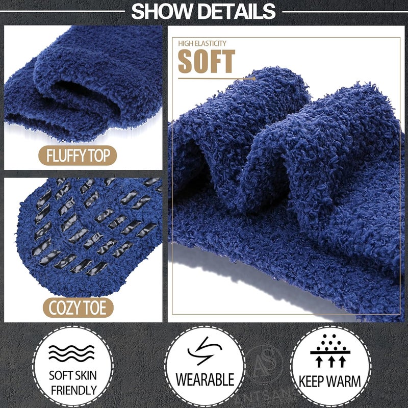 ANTSANG Fuzzy Socks for Women, Fluffy Warm Soft Slipper Socks for Winter & Home, Ideal for Teen Girls - Image 3