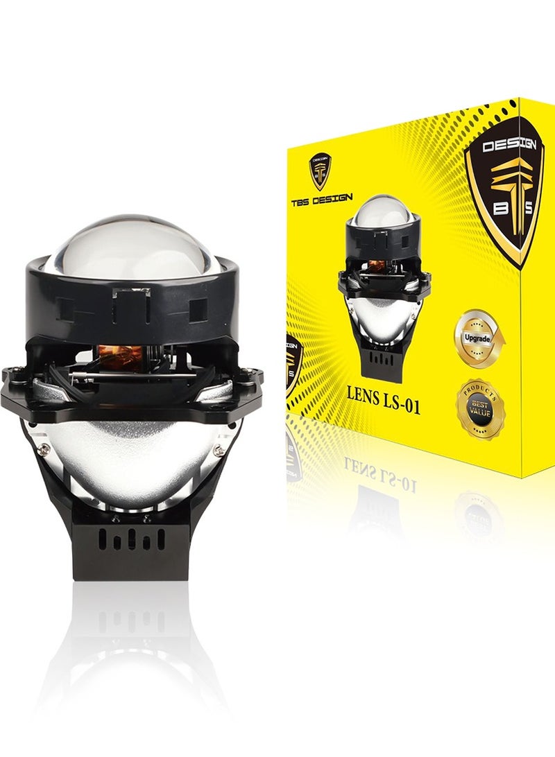 توبيز عدسة توبي الجديدة LS-01 فائقة السطوع ومنخفضة الطاقة وشعاع عالي وشعاع منخفض (52 وات، 47 وات) لمبة LED مع درجة حرارة لون 6500 ك وقطر 3 بوصة - Image 1