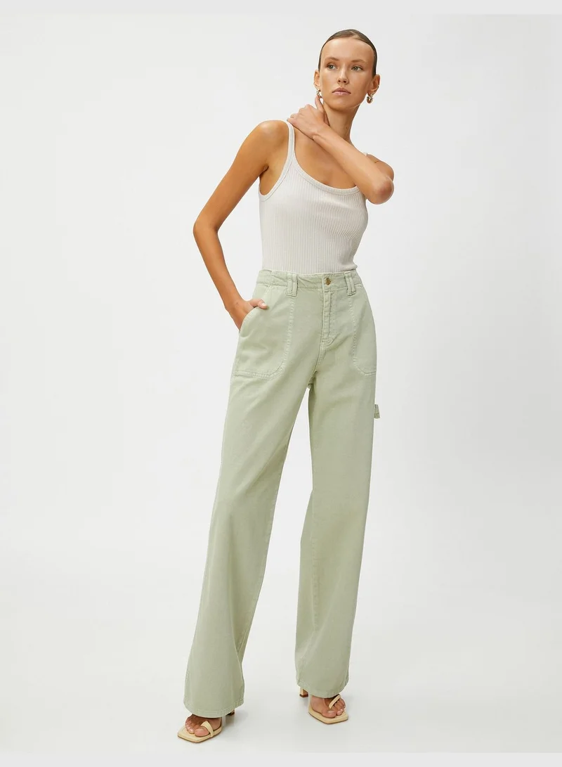 KOTON High Waist Straight Leg Denim Trousers - Eve Jeans