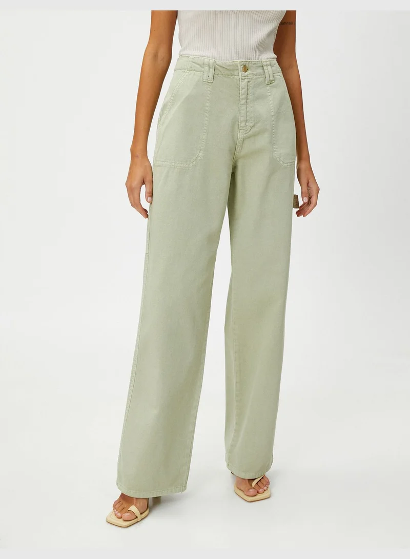 KOTON High Waist Straight Leg Denim Trousers - Eve Jeans
