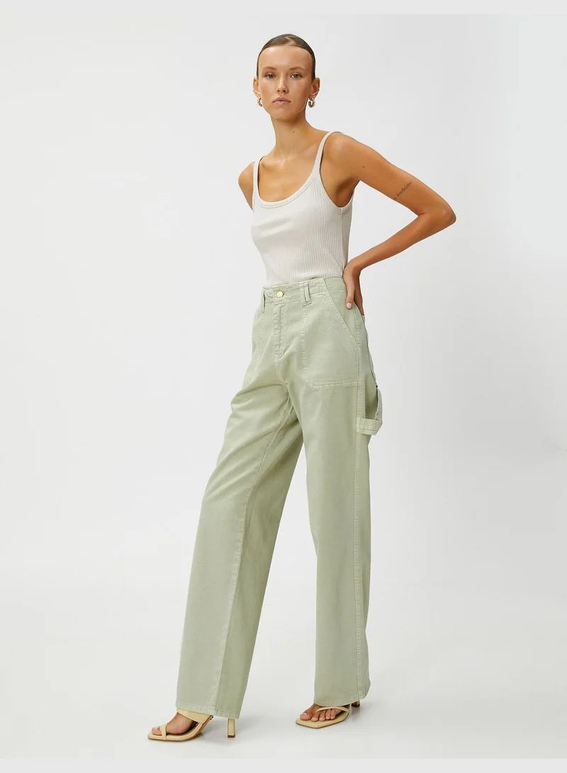 KOTON High Waist Straight Leg Denim Trousers - Eve Jeans