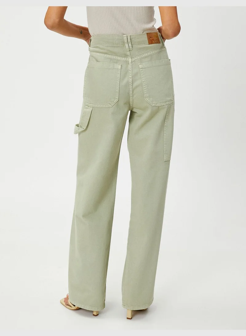 KOTON High Waist Straight Leg Denim Trousers - Eve Jeans