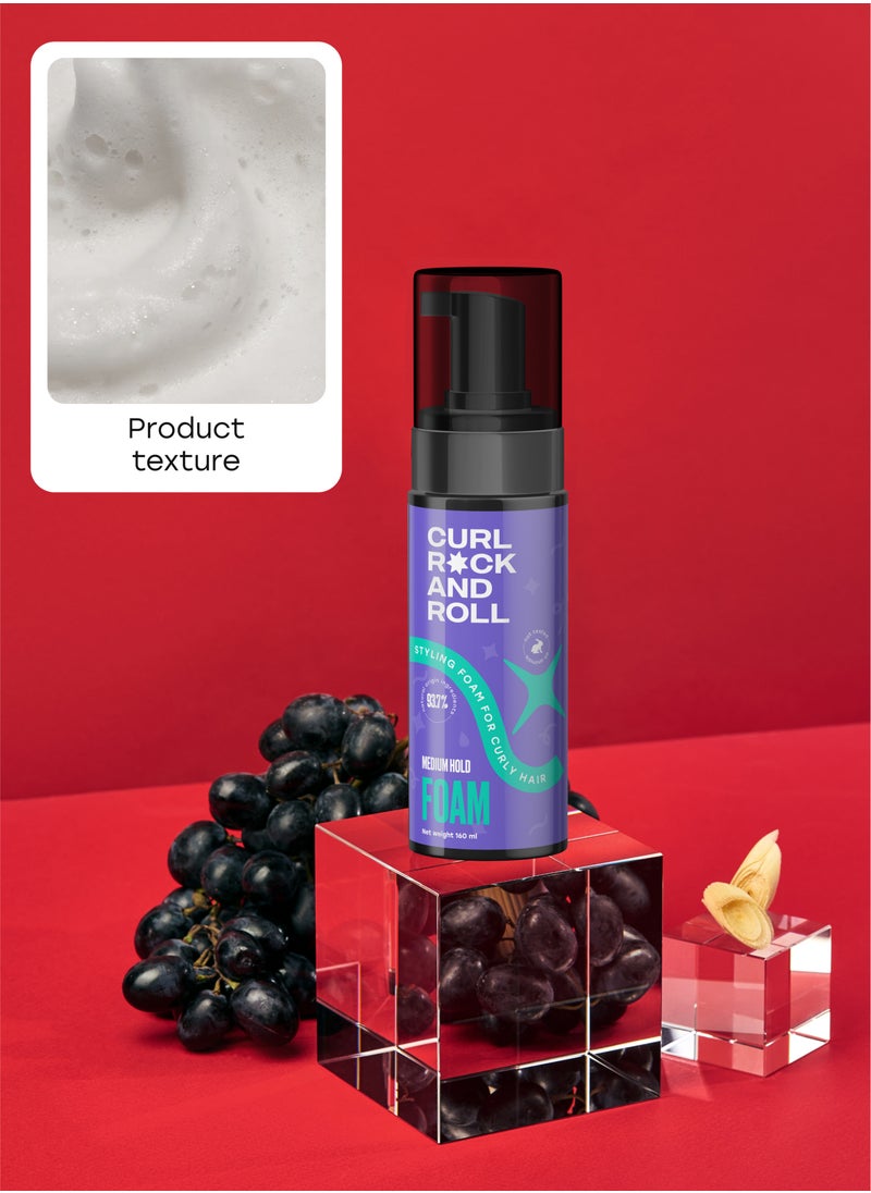 CURL ROCK AND ROLL Curl Rock and Roll Hair Styling Foam - Softens and Smoothes - Paraben-Free & Sulfate-Free - Medium Hold, 160 ml  - Image 5