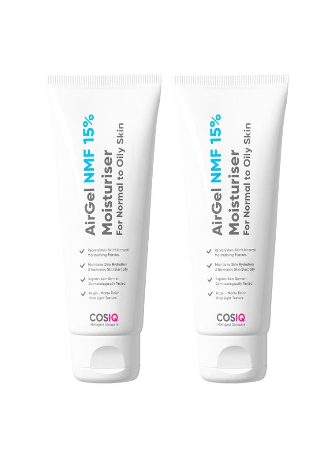CosIQ Cos-IQ AirGel NMF 15% Face Moisturizer  | Fast Absorbing Lightweight For Women & Men (100ml, Pack of 2) - Image 1