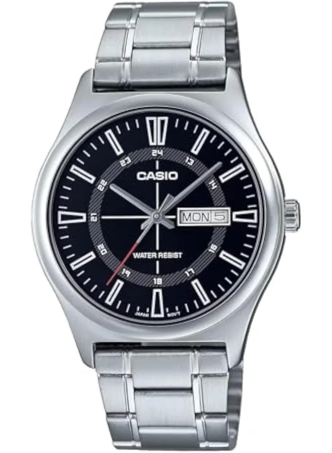 CASIO Men's Watch - MTP-V006D-1CUDF Black Dial, Silver Band