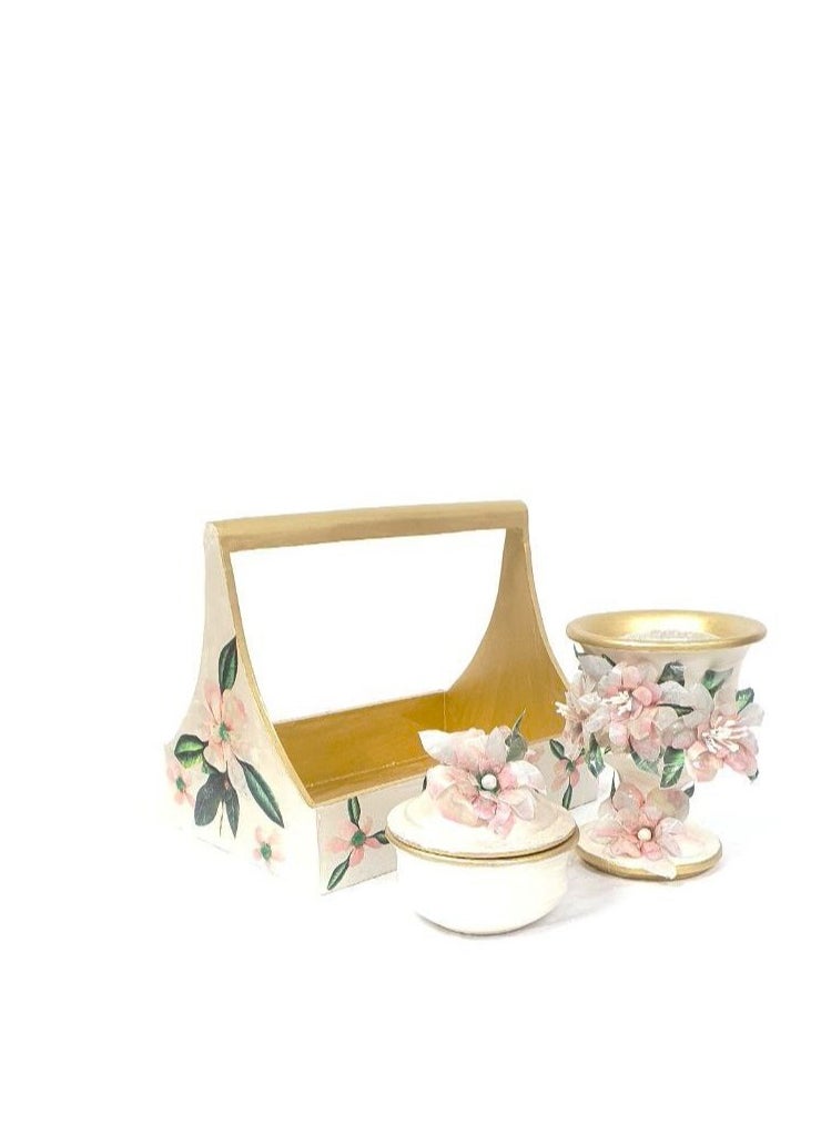 ALJAWAHER - set of tray , mabkher & bowel - Image 1
