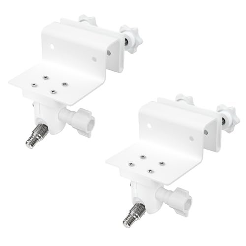 OkeMeeo Gutter Mount for eufyCam 2C/2C Pro/3C/for Arlo Essential/Pro 5S/Pro 3/Ultra 2 and More Security Camera with Standard 1/4'' Screw (White, 2 Pack) - Image 1