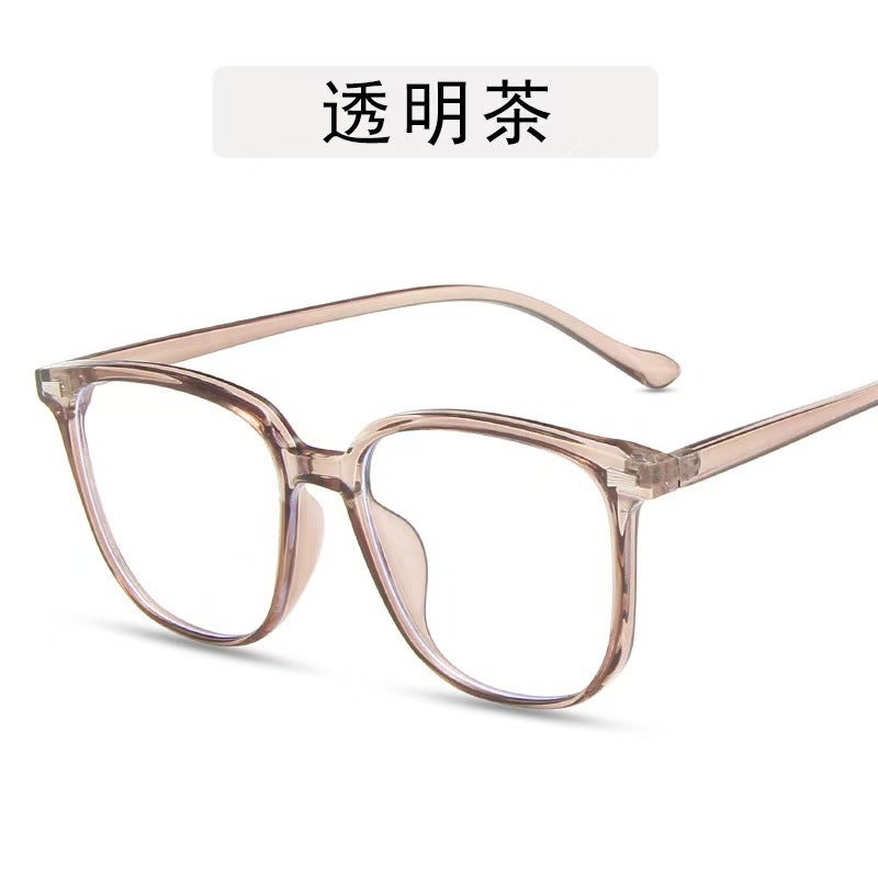 Square Rice Nail Flat Mirror Art Decoration Korean Plain Big Frame Tr90 Can Be Equipped With Myopia Cold Tea Glasses Frame Trend - Image 4