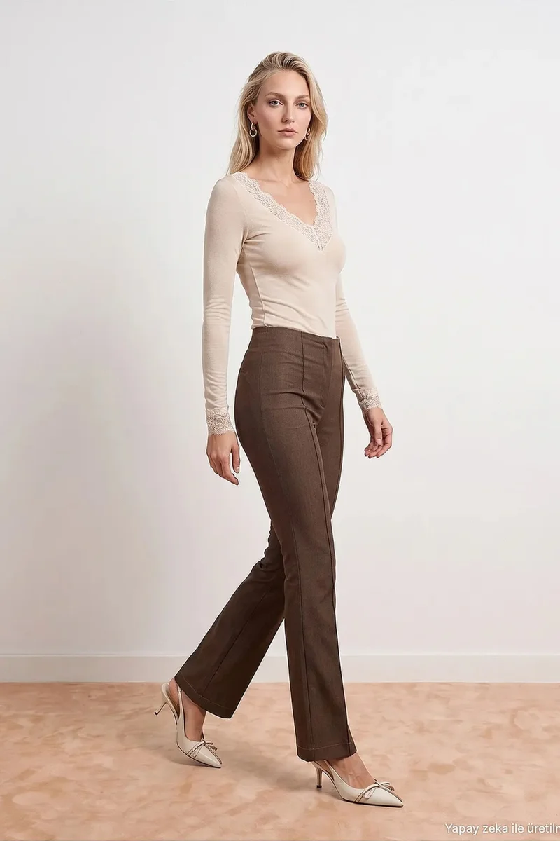 Dilvin Walnut Brown DILVIN Women's Pants for Women | Best Price UAE