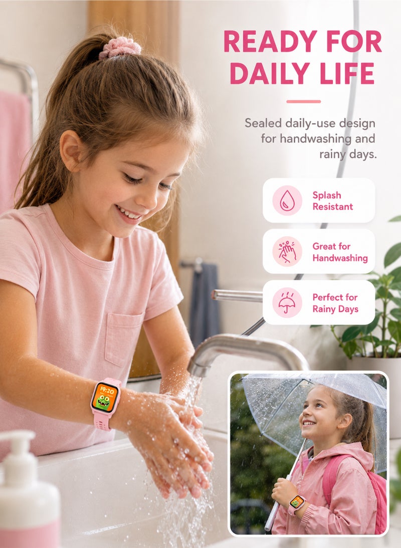 W98L Kids Smart Watch with 1.83” HD Touch Screen, Step Counter, Activity Tracker, Educational Puzzle Games, Alarm Clock & Stopwatch, Waterproof Smartwatch for Boys Girls Students - Image 5