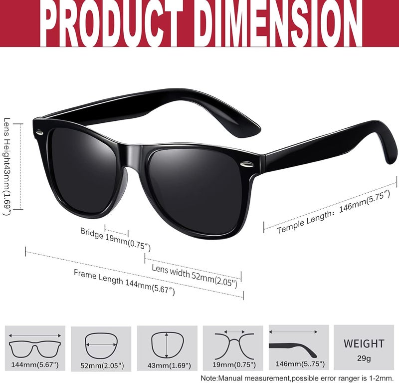 KANASTAL Polarized Sunglasses Men, Fashion Square Sun Glasses Women, Classic Shades for Womens, Driving Fishing Outdoor 100% UV400 Protection - Image 4