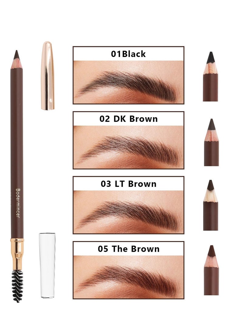 Bodermincer 1pcs Eyebrow Pencil Longlasting Waterproof Durable Liner Eyebrow 5 Colors to Choose (2# Dark Brown)  - Image 3
