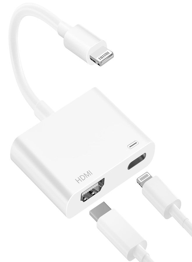 esbeecables [Apple MFi Certified] Lightning to HDMI Adapter,1080P Video & Audio Digital AV Adapter Sync Screen Connector Cable with Charging Port for iPhone 14 13 12 11 X 8 7 iPad on HDTV/Projector/Monitor - Image 1