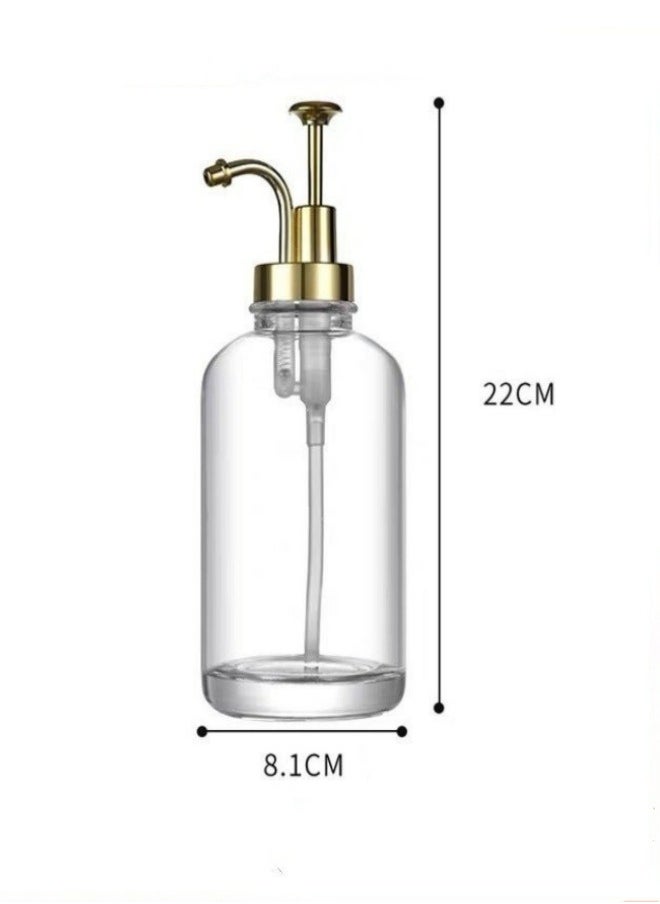 MIXDE Glass Oil and Vinegar Dispenser Set - 500ml Bottle with Funnel and 2 Stainless Steel Spouts  - Image 2