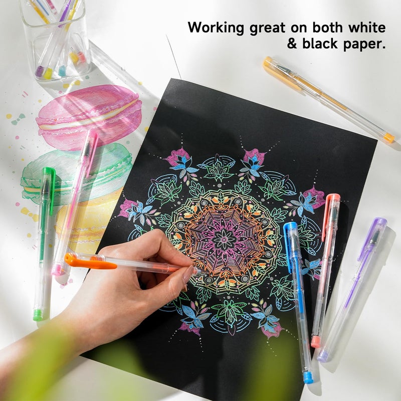 Shuttle Art Pastel Gel Pens, 24 Pastel Milky Colors Gel Pen for Black Paper, Adults Coloring Books Drawing Doodling Crafts Scrapbooking Journaling - Image 4