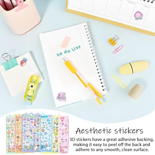 piercing 6PCS Puffy Stickers, Stickers Set, 3D Stickers - Cute and Vibrant Decorative Stickers for Kids, Variety Pack for Journals, Scrapbooks and DIY Crafts - Image 3