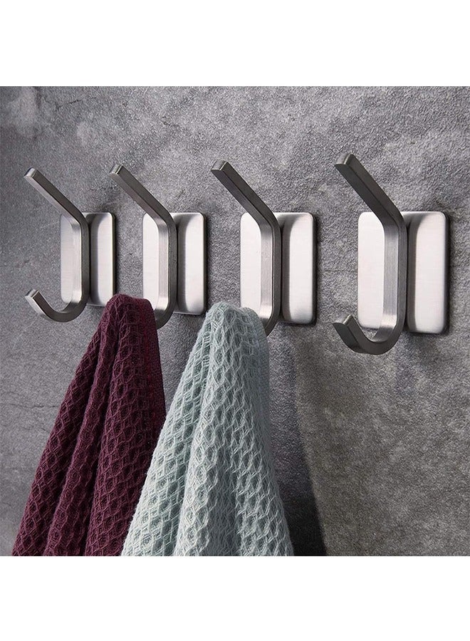 CityRiya-Long Adhesive Hook Self Adhesive Wall Hooks Heavy Duty Waterproof Adhesive Hooks for Hanging Towel Holder Coat Hooks Wall Mounted for Bathroom Kitchen  - Image 1