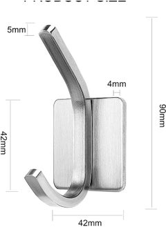 CityRiya-Long Adhesive Hook Self Adhesive Wall Hooks Heavy Duty Waterproof Adhesive Hooks for Hanging Towel Holder Coat Hooks Wall Mounted for Bathroom Kitchen  - Image 4
